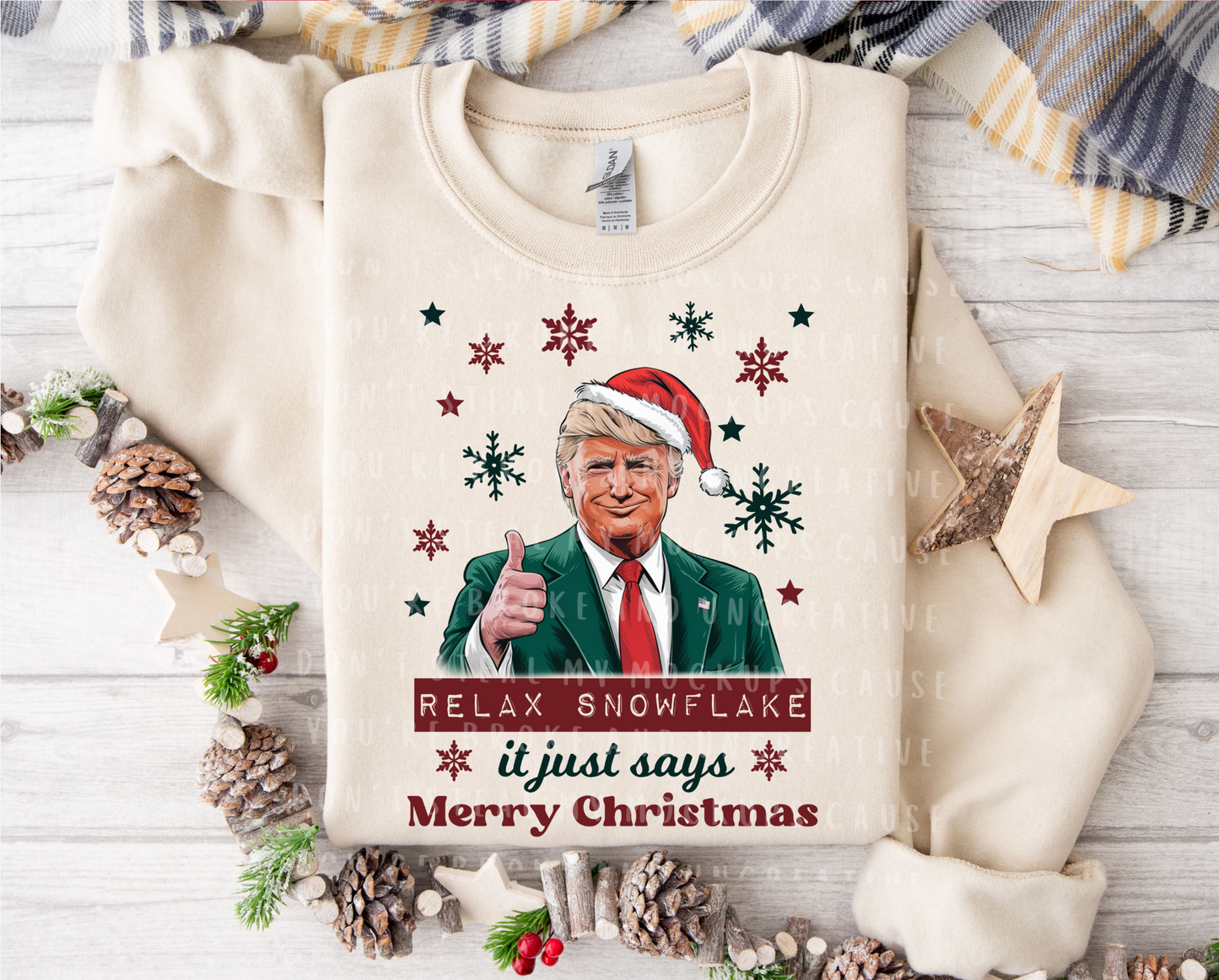 Relax snowflake it just says Merry Christmas
