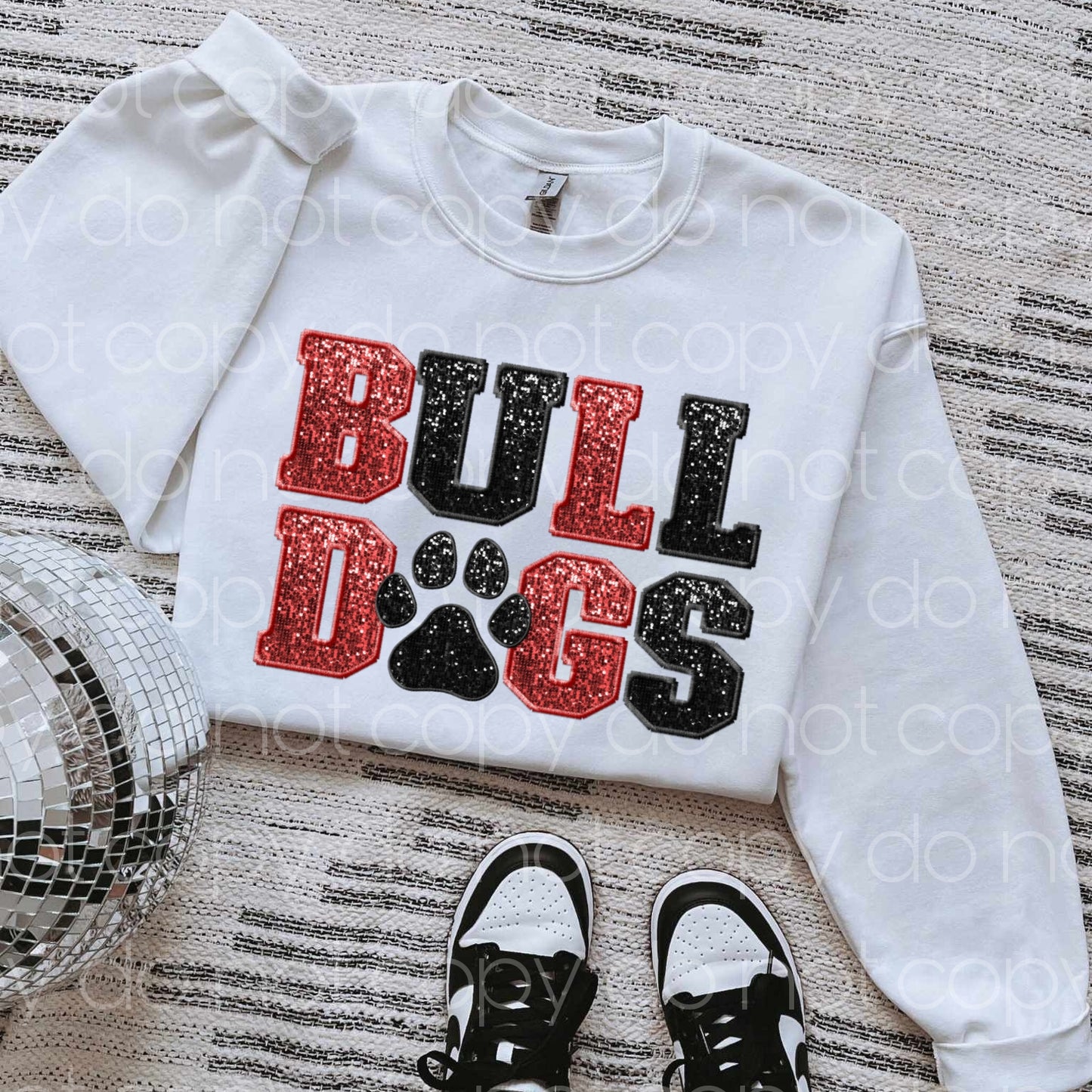 Bulldogs Glitter (Red & Black)