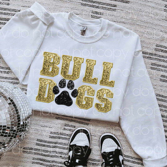 Bulldogs Glitter (Black & Gold)