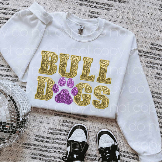 Bulldogs Glitter (Purple & Gold)
