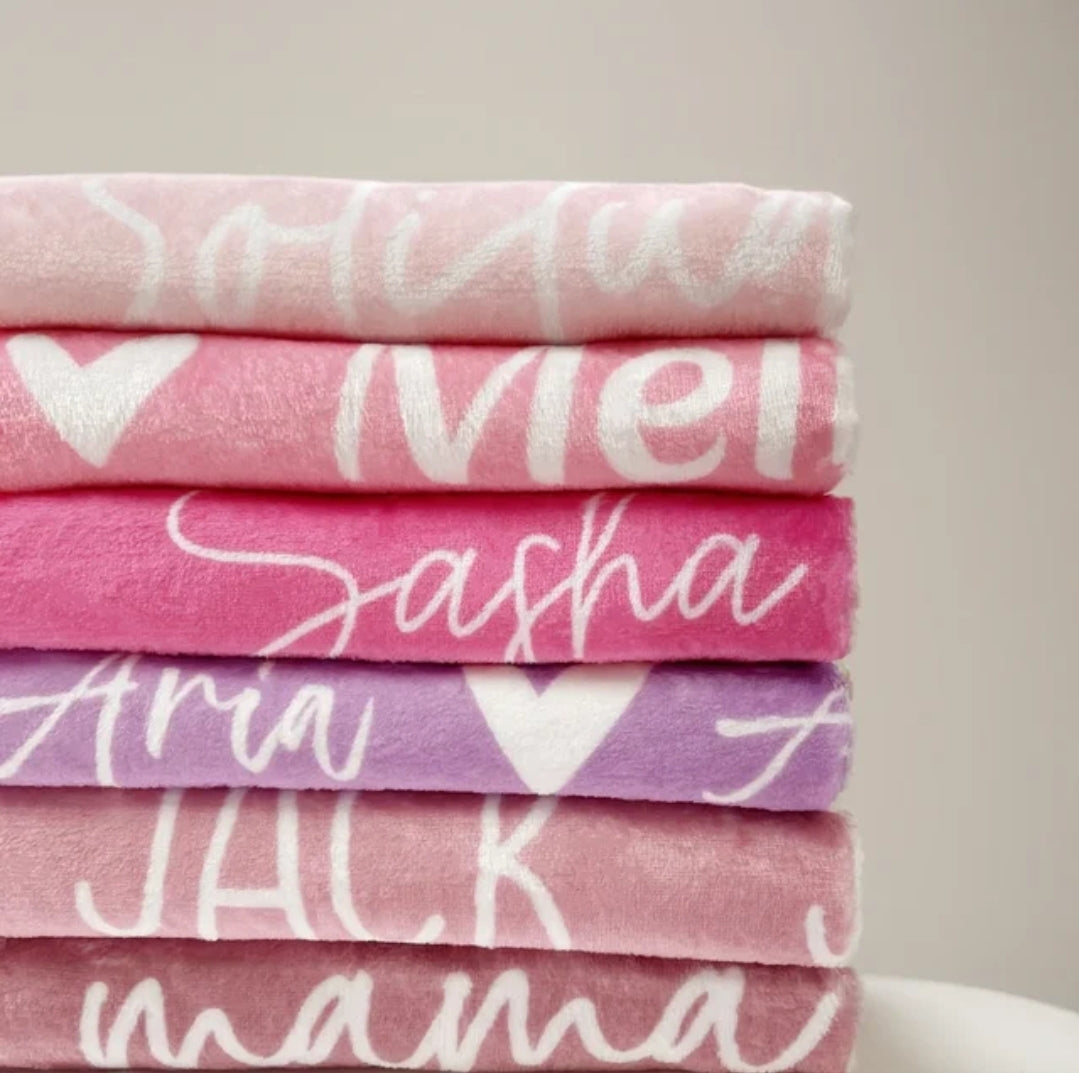 Name Luxe Plush Blanket
