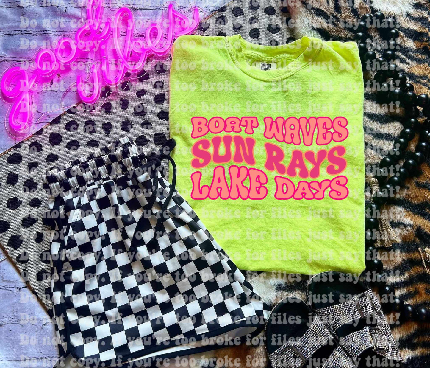 Boat waves, Sun rays, Lake days