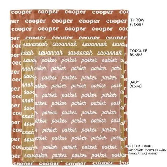 Name Luxe Plush Blanket