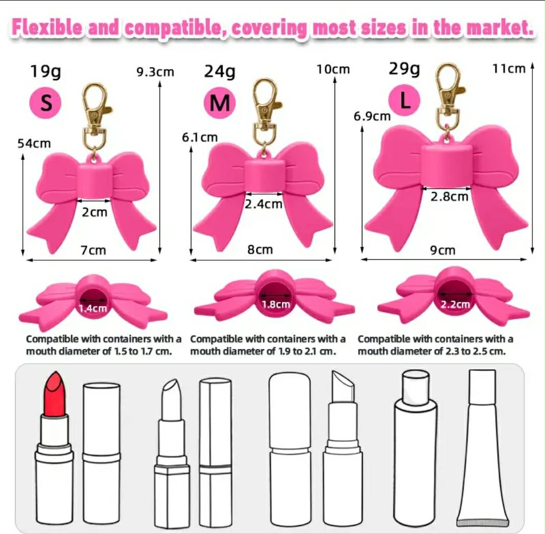 Keychain Lippie Bow Holder