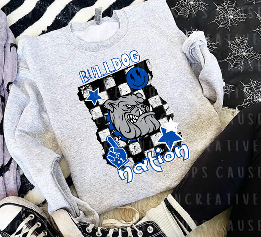 Bulldog Nation (Blue & White)