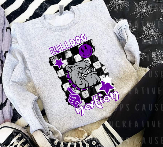 Bulldog Nation (Purple & White)